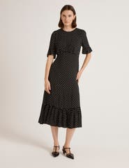 Finery London Sylvie Polka Dot Midi Dress