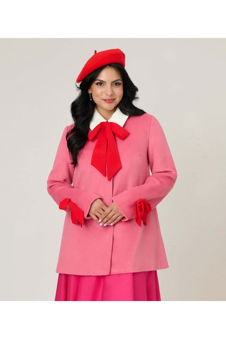 Bow Topper Coat, Alternate, color, Pink W/Bows