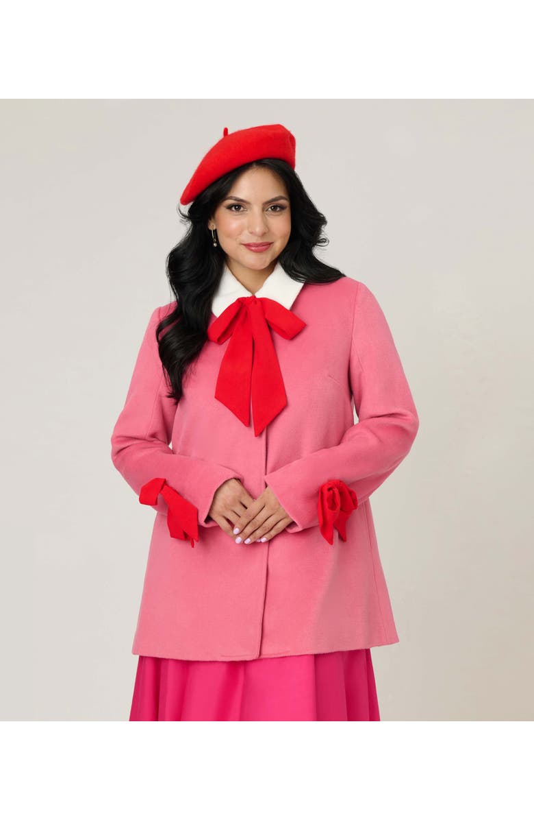 Unique Vintage Bow Topper Coat, Alternate, color, Pink W/Bows