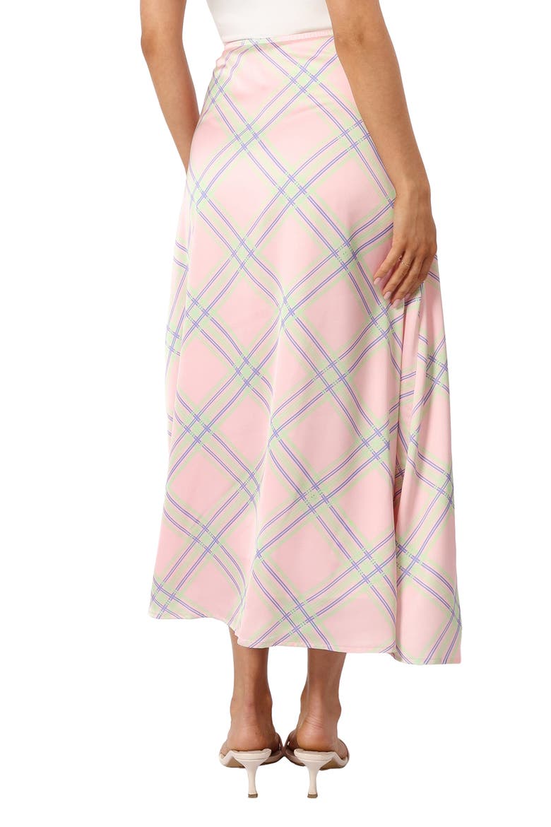 Clarissa Windowpane Check Skirt, Alternate, color, PINK CHECK