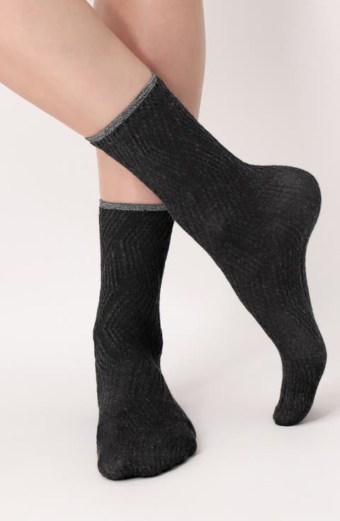 Assorted 2-Pack Jacquard Crew Socks