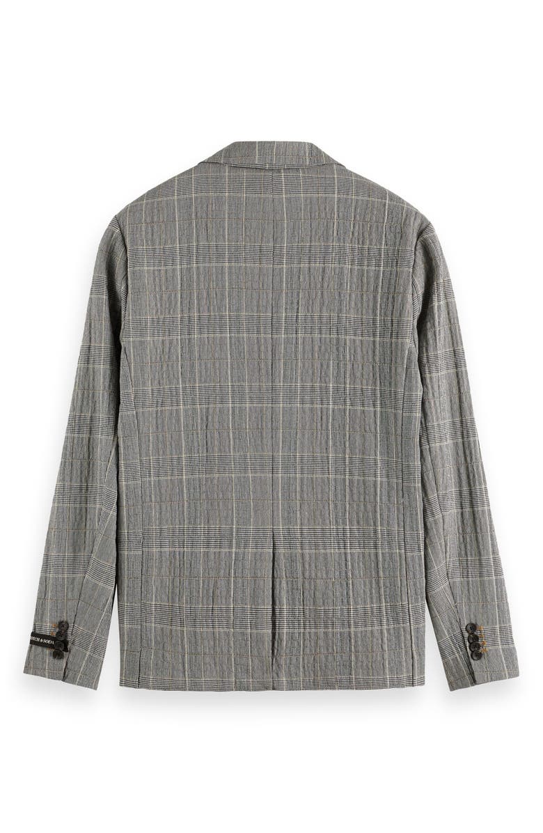 Scotch & Soda Checked Cotton Blend Seersucker Sport Coat, Alternate, color, 