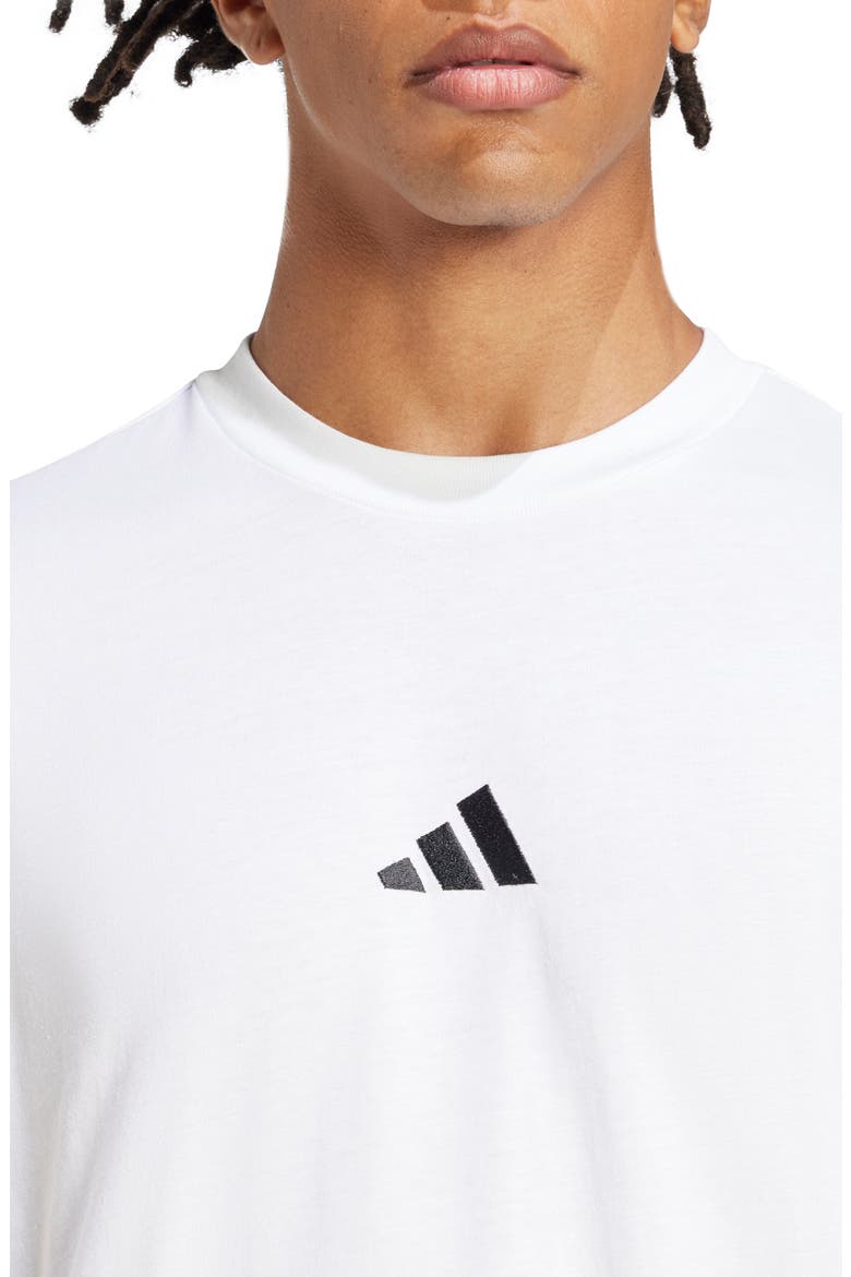 Essential 3-Stripes Jersey T-Shirt, Alternate, color, WHITE/ BLACK