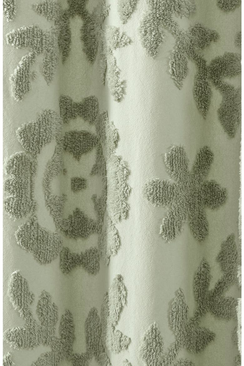 Chenille Laurel Shower Curtain, Alternate, color, SAGE