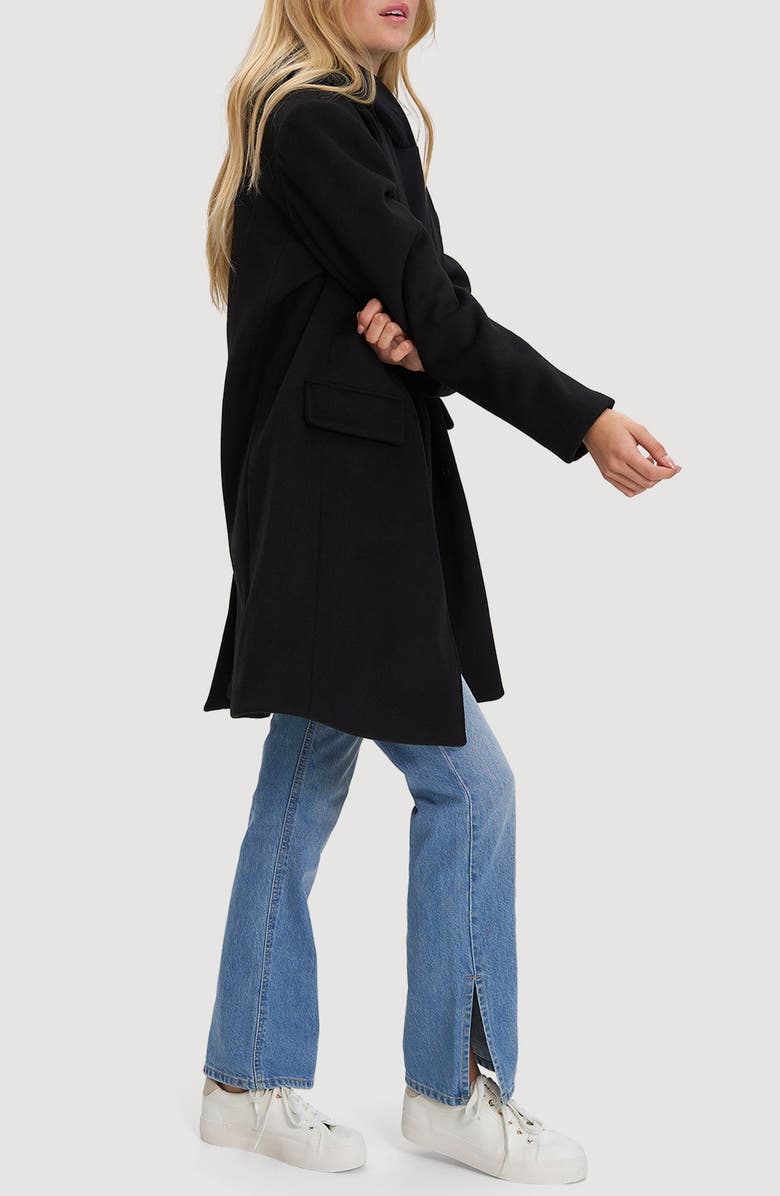 Noize Masa Notch Collar Coat, Alternate, color, Black