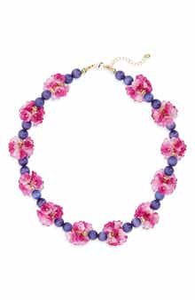 EYE CANDY LOS ANGELES Yasamin Floral Beaded Necklace
