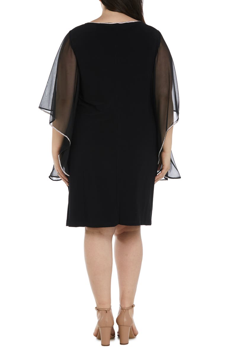 R&M RICHARDS Chiffon Butterfly Sleeve Sheath Dress, Alternate, color, 