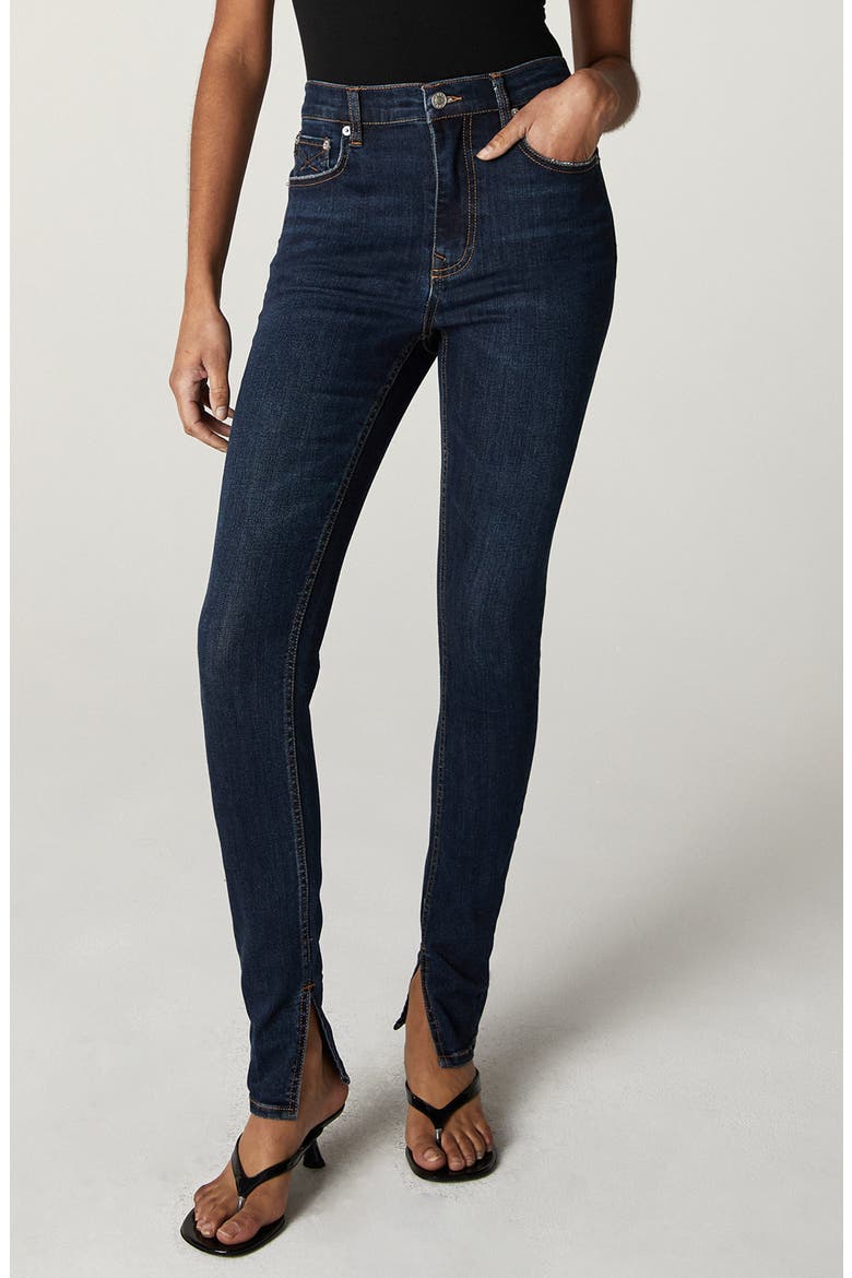 Ella Slit Hem Skinny Jeans, Main, color, ALAMEDA