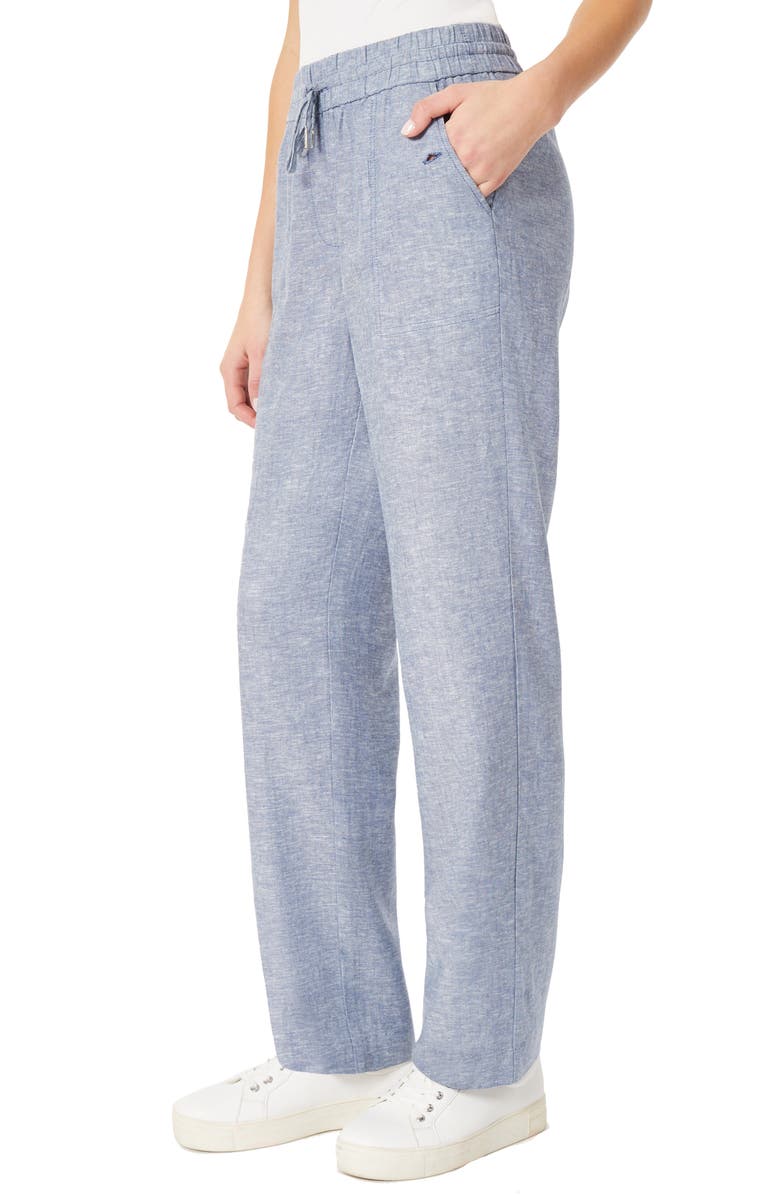 Jones New York Drawstring Linen Blend Pants, Alternate, color, 