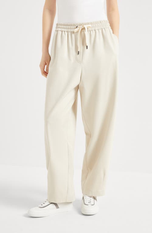 Brunello Cucinelli Cropped-hose Mit Perlen In Buff