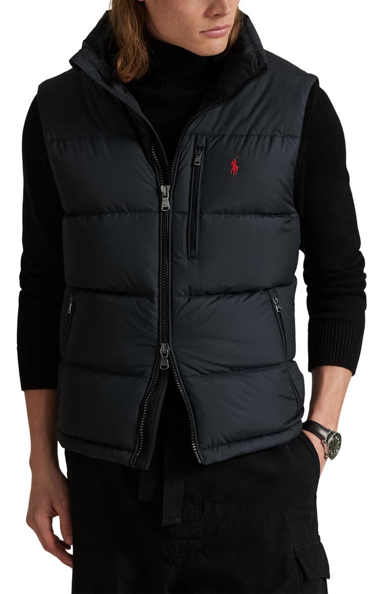 Polo Ralph Lauren The Gorham Down Vest, Main, color, Polo Black