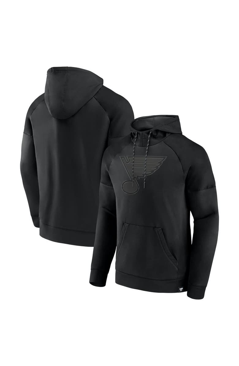 FANATICS Men's Fanatics  St. Louis Blues Black Ice Defender Raglan Pullover Hoodie, Main, color, Black