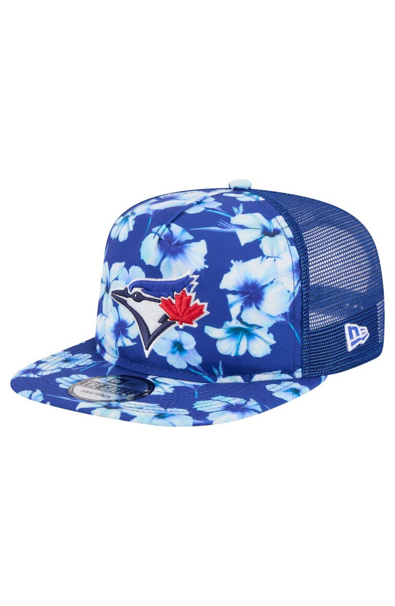 New Era Men's New Era Royal Toronto Blue Jays Adventure Pattern Golfer Trucker Snapback Hat, Main, color, 