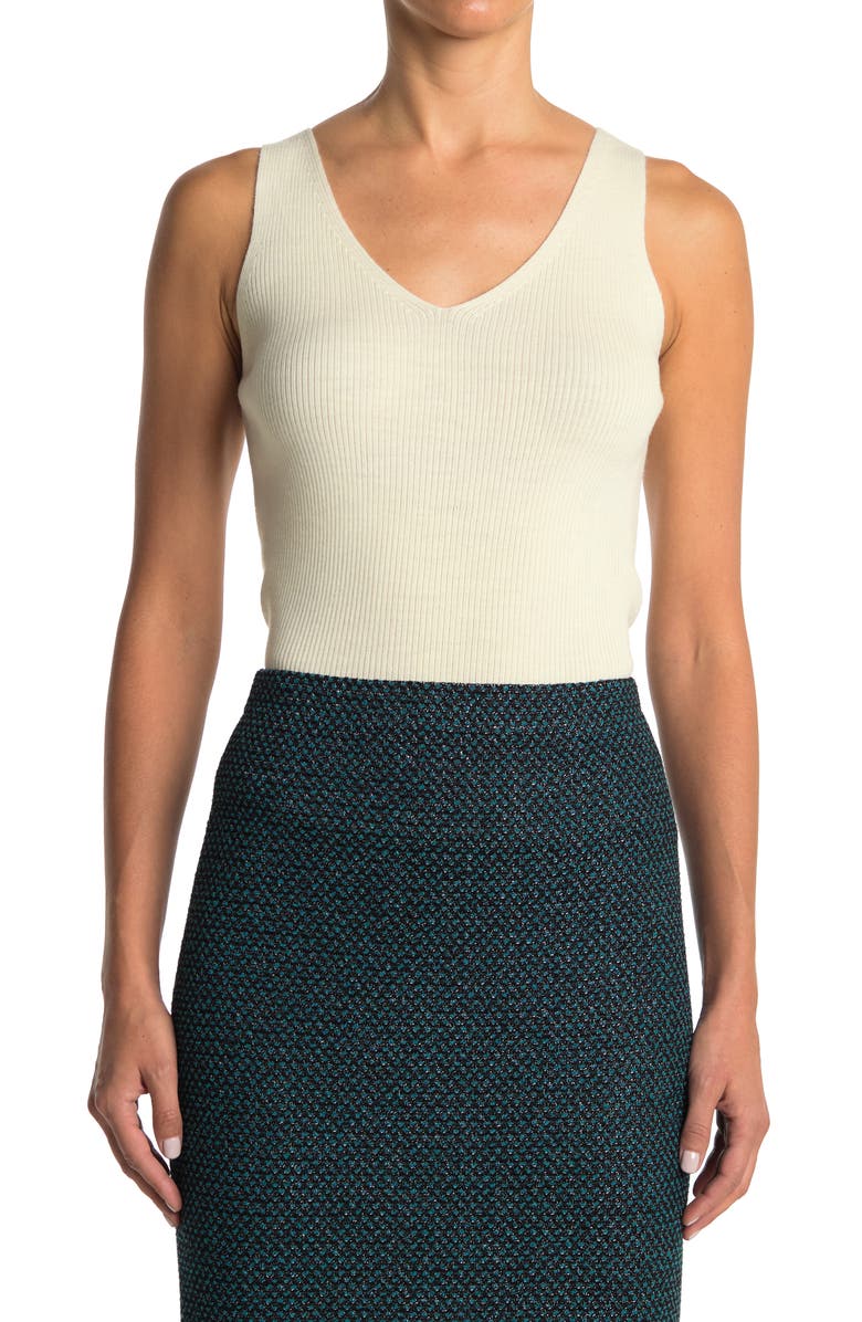 St. John Collection Wool Blend Knit Shell, Main, color, 