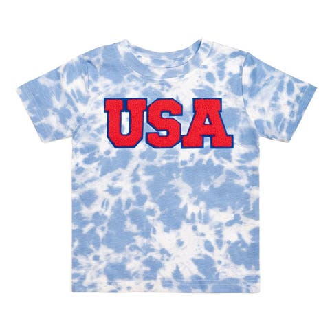 USA Patch Tie Dye Short Sleeve T-Shirt (Toddler, Little Kid & Big Kid)