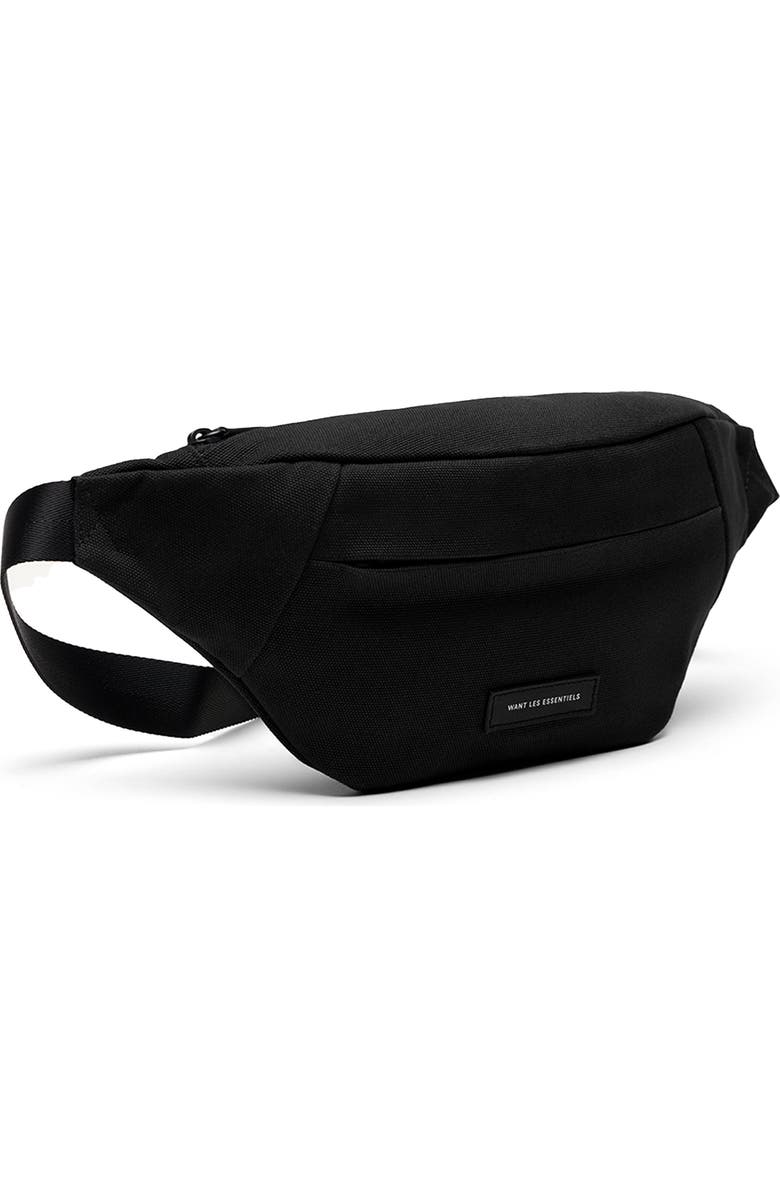 WANT Les Essentiels Atlin Organic Cotton Canvas Belt Bag, Alternate, color, Black