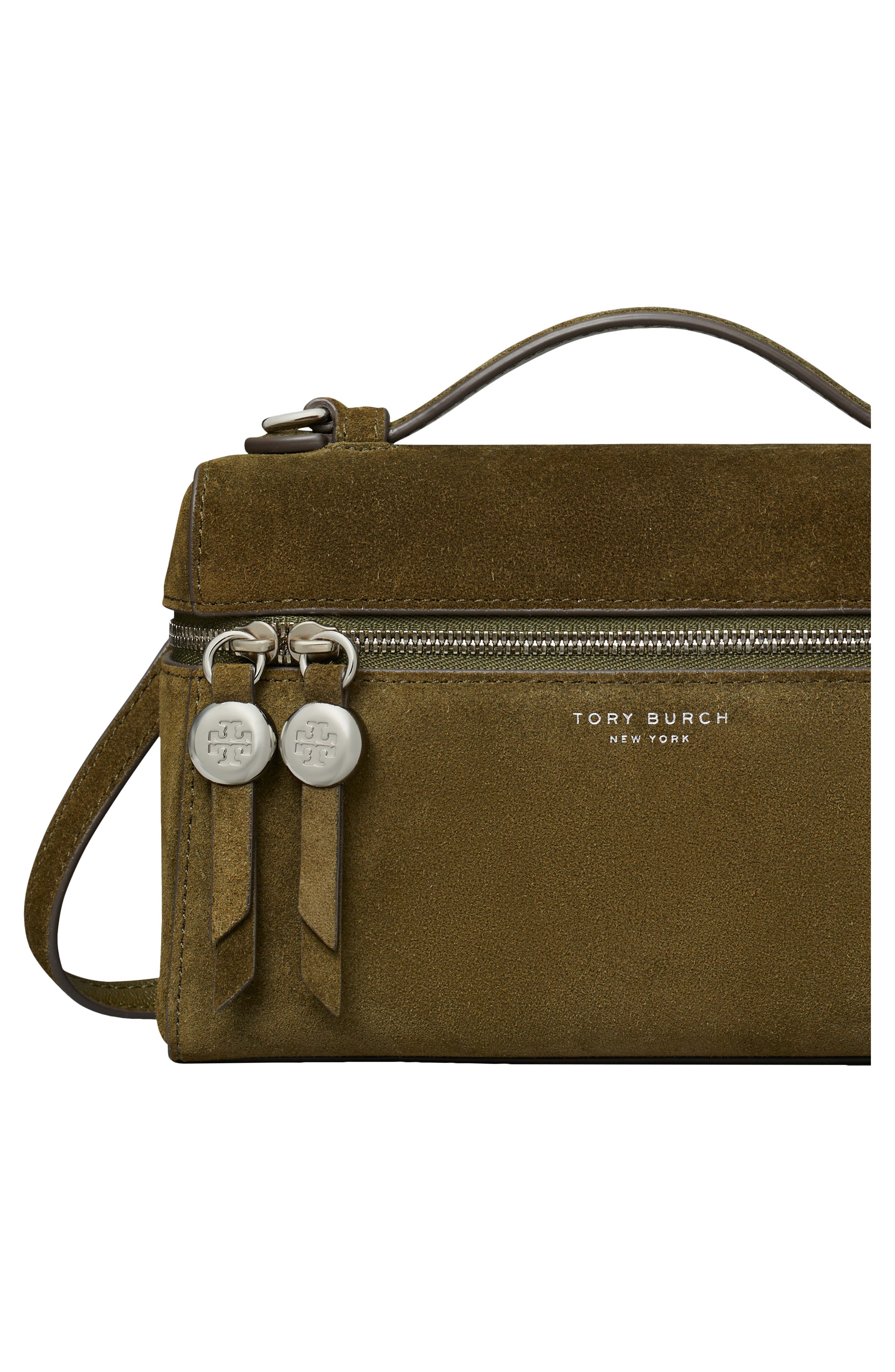 Romy Suede Slim Top Handle Bag, Alternate, color, LECCIO