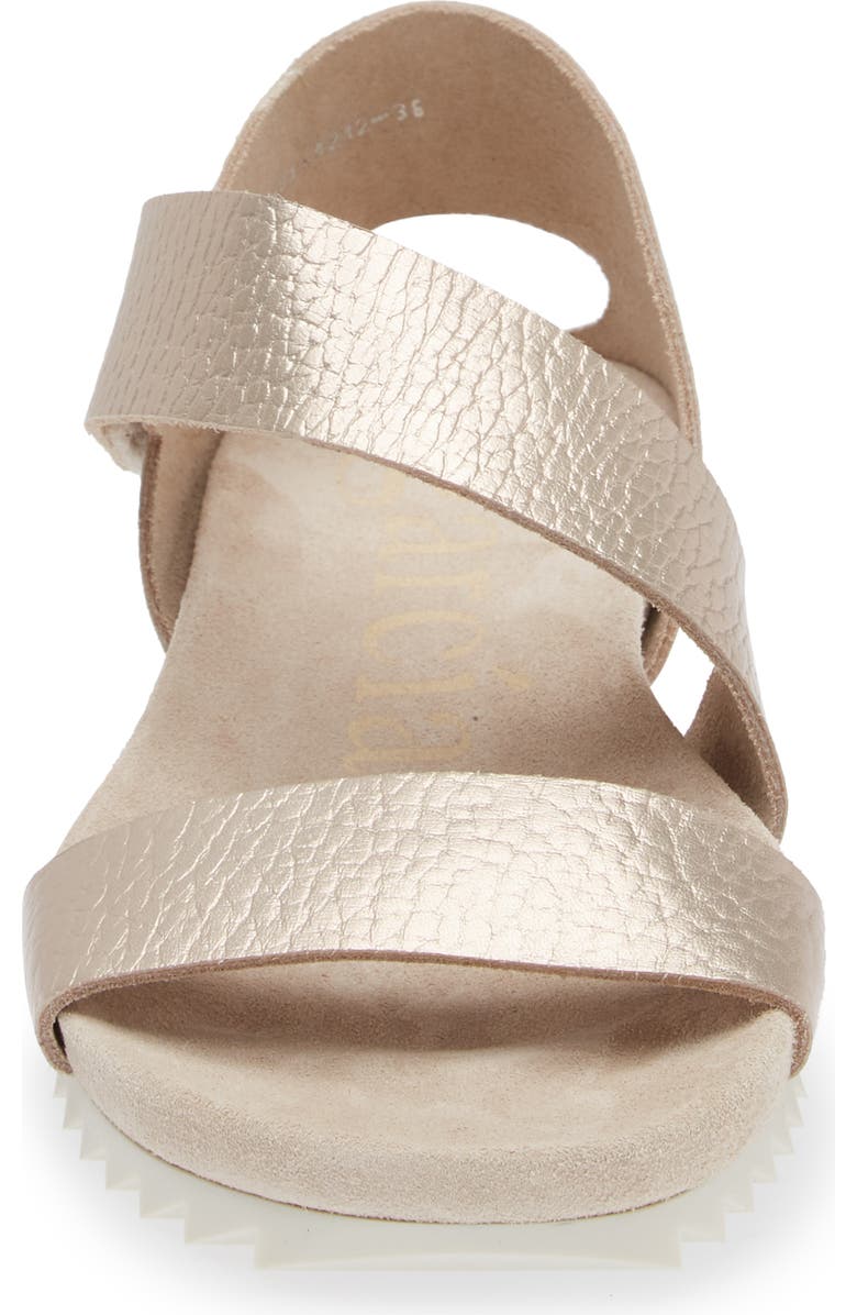 Pedro Garcia Jedda Strappy Wedge Sandal, Alternate, color, White Gold Cervo