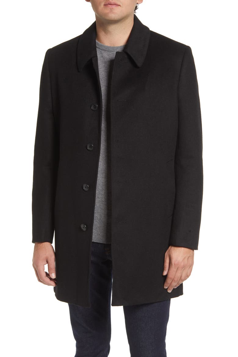 Spencer Wool Blend Coat, Main, color, BLACK