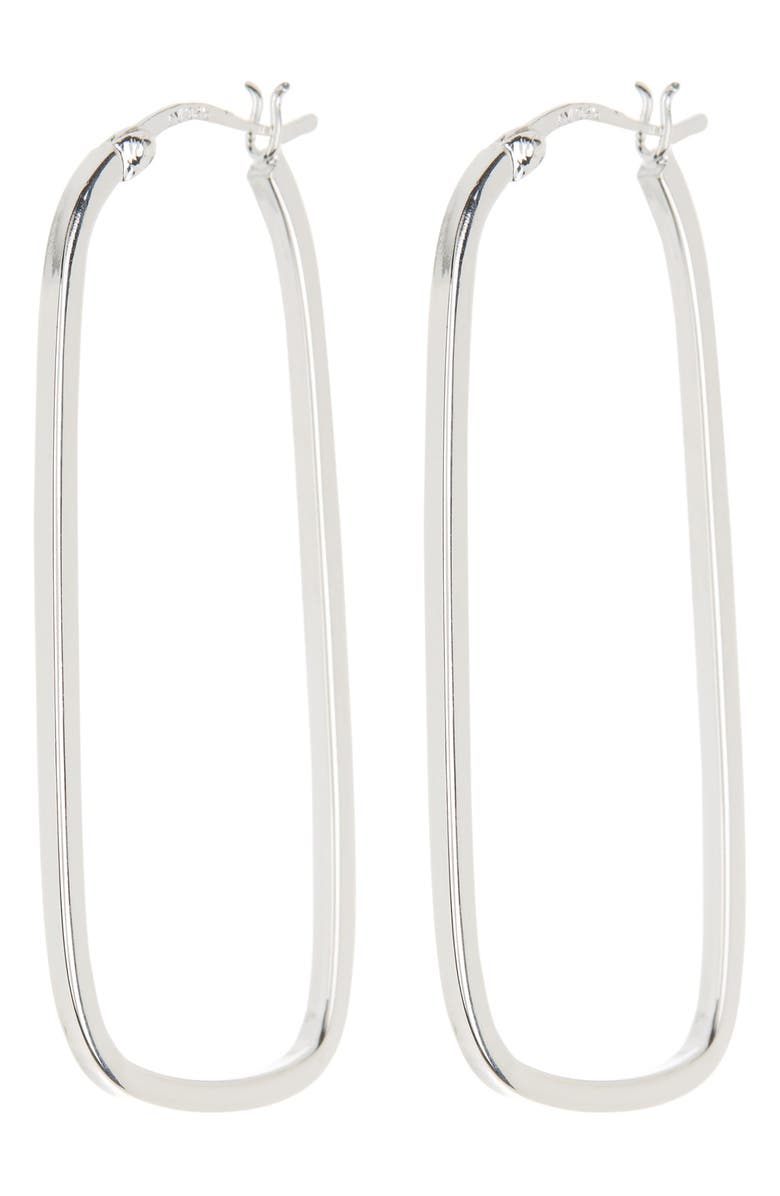Argento Vivo Sterling Silver Oval Hoop Earrings, Main, color, 