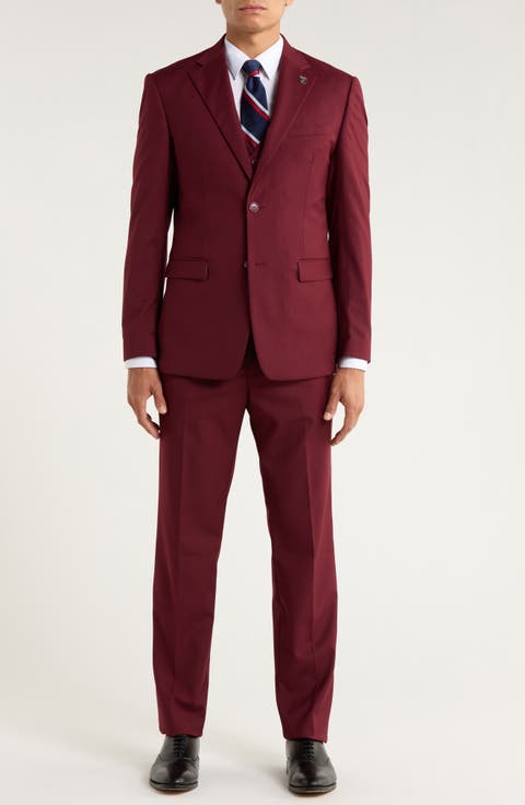 Burgundy Mélange 3-Piece Suit