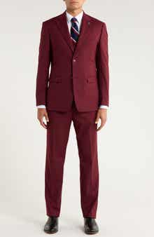 ZEGARIE Burgundy Mélange 3-Piece Suit