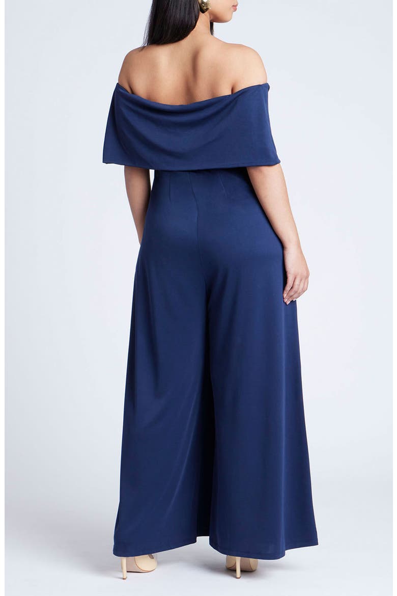 Off Shoulder Jumpsuit, Alternate, color, NAVY