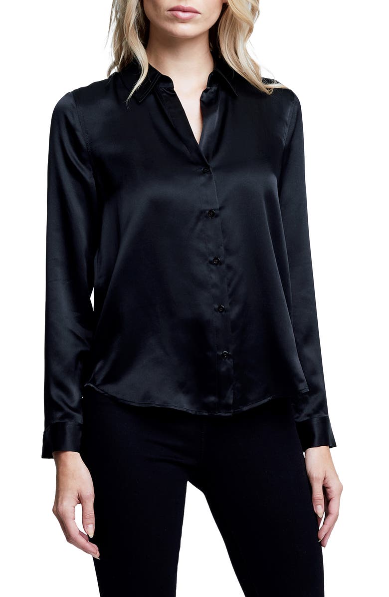 L'AGENCE Tyler Silk Blouse, Main, color,