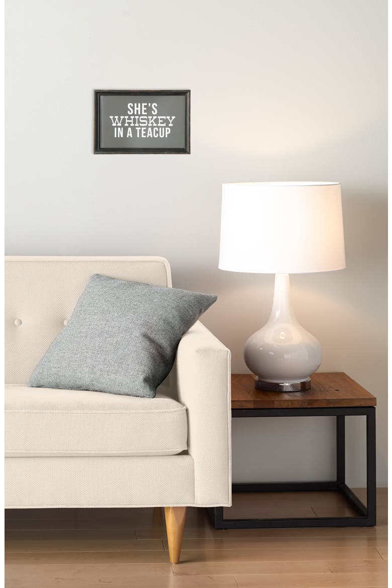 Whiskey in a Tea Cup Wall Art, Alternate, color, BLACK
