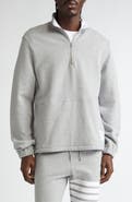 Thom Browne 4-Bar Stripe Funnel Neck Half Zip Sweatshirt