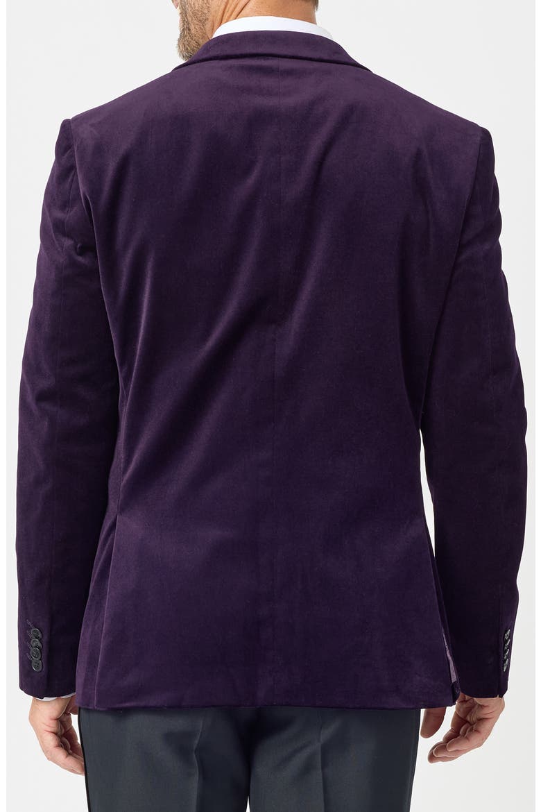 Stretch Cotton Velvet Sport Coat, Alternate, color, DEEP PLUM