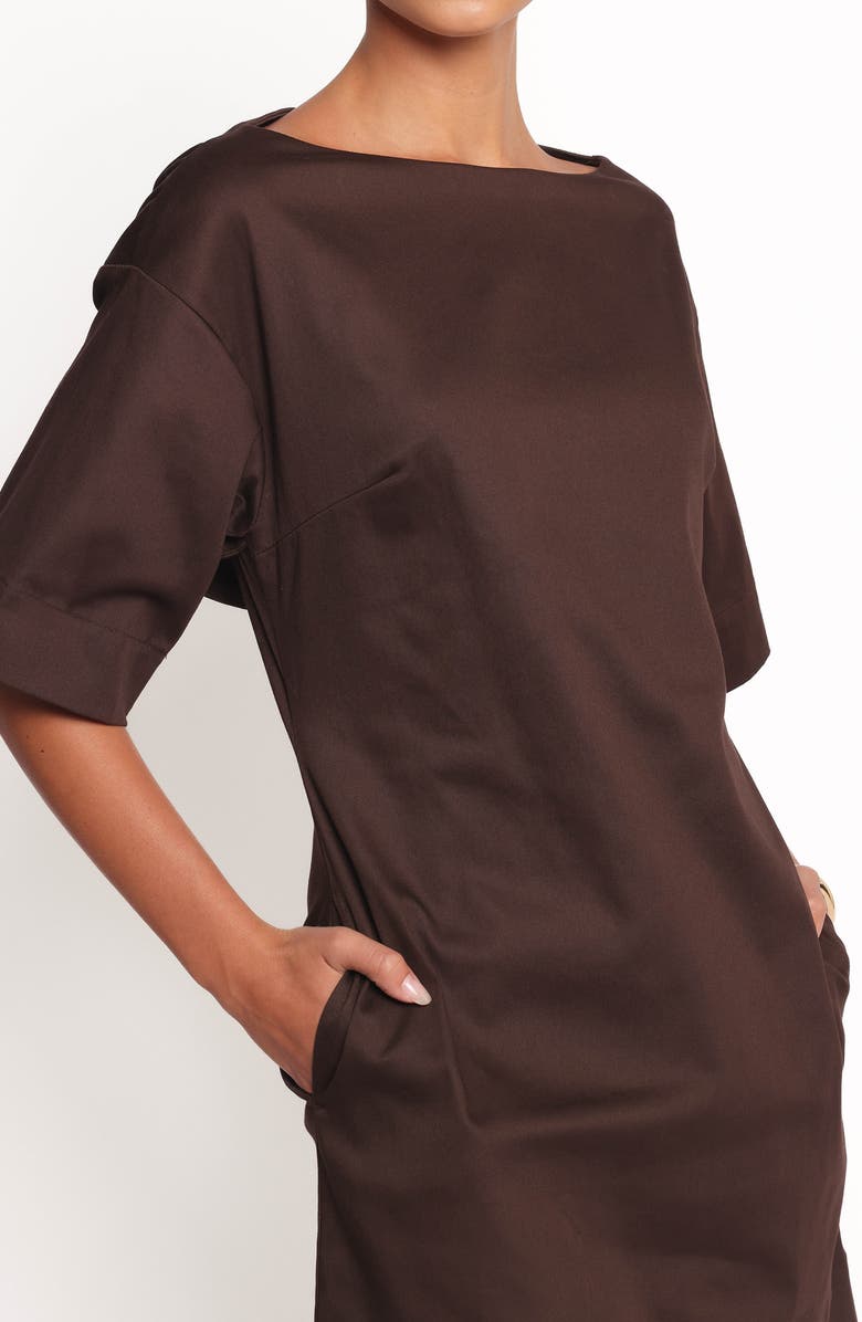 Petal & Pup Thorne A-Line Minidress, Alternate, color, Chocolate