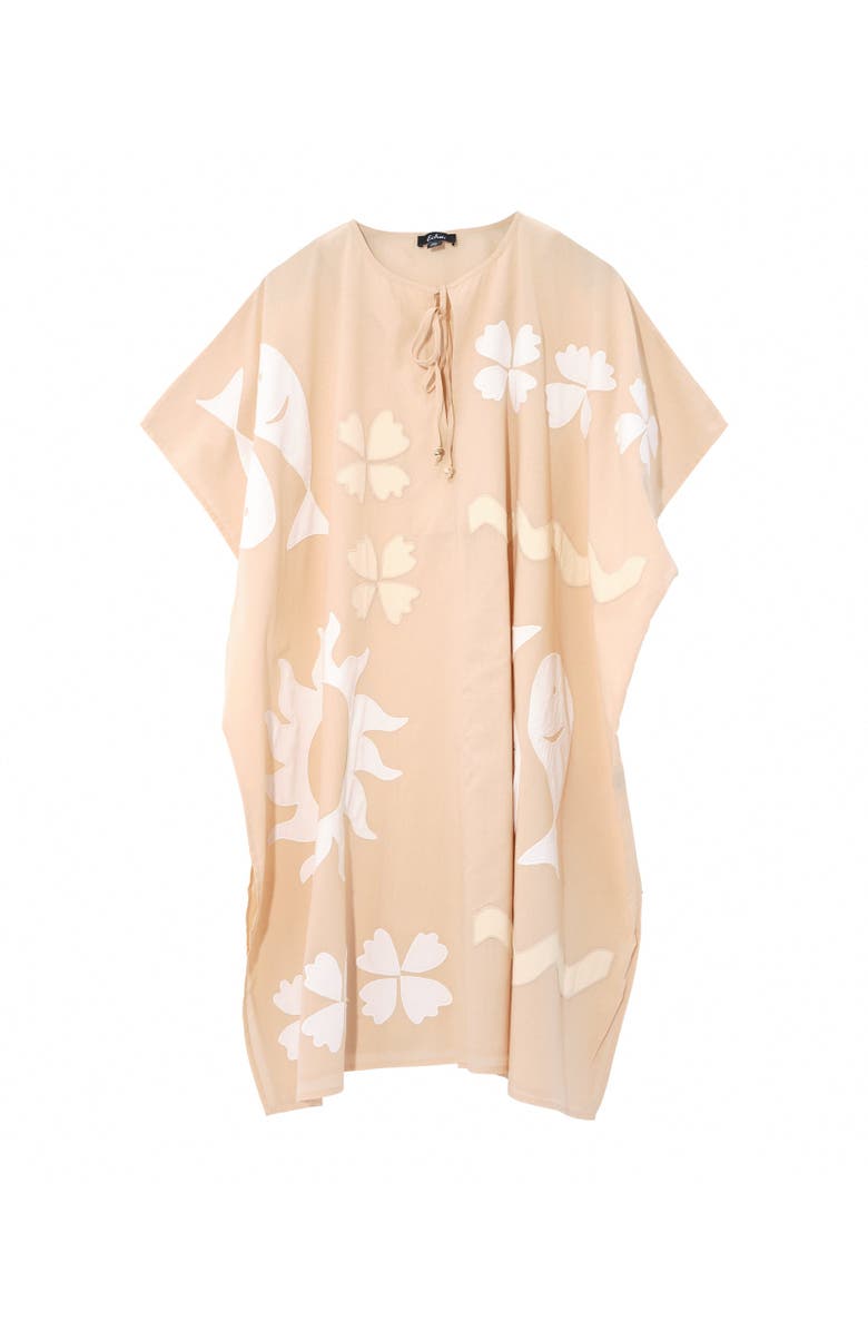 Echo Sunup Applique Caftan, Main, color, Cream
