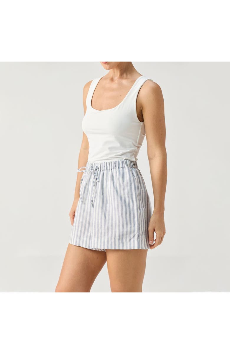 Reistor Relaxed Fit Striped Linen Shorts, Alternate, color, Striped Linen