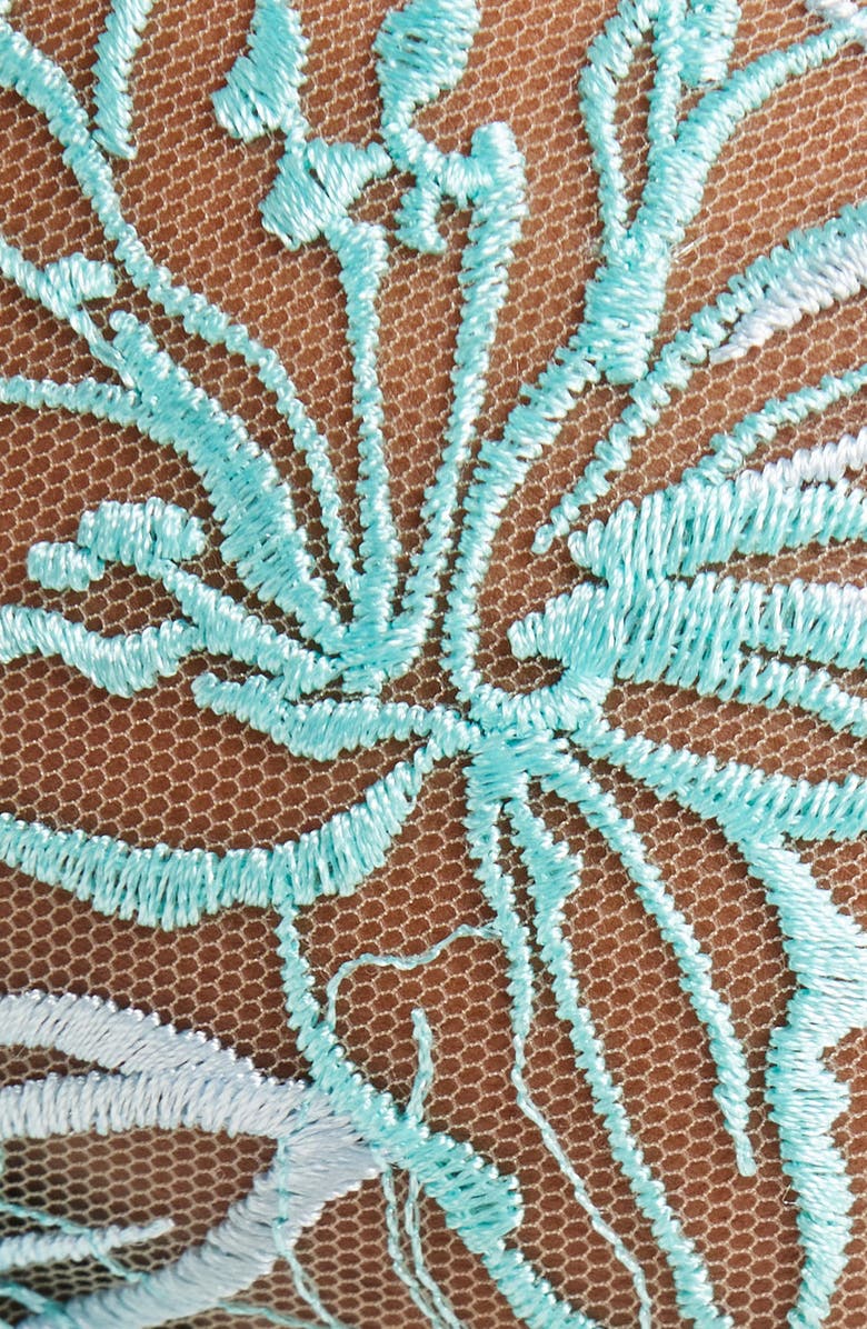 Bluebella Lilly Embroidered Underwire Bra, Alternate, color, Island Paradise Blue