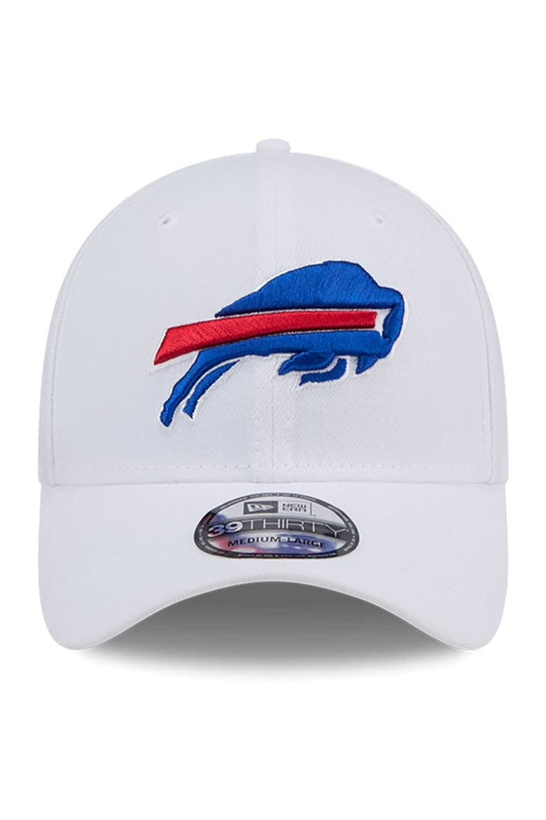 Men's New Era White Buffalo Bills Main 39THIRTY Flex Hat, Alternate, color, White