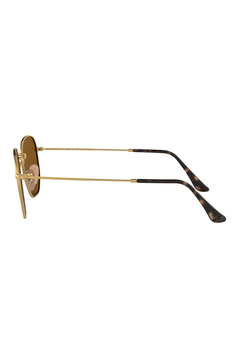 54mm Polarized Square Sunglasses, Alternate, color, GOLD/ BROWN