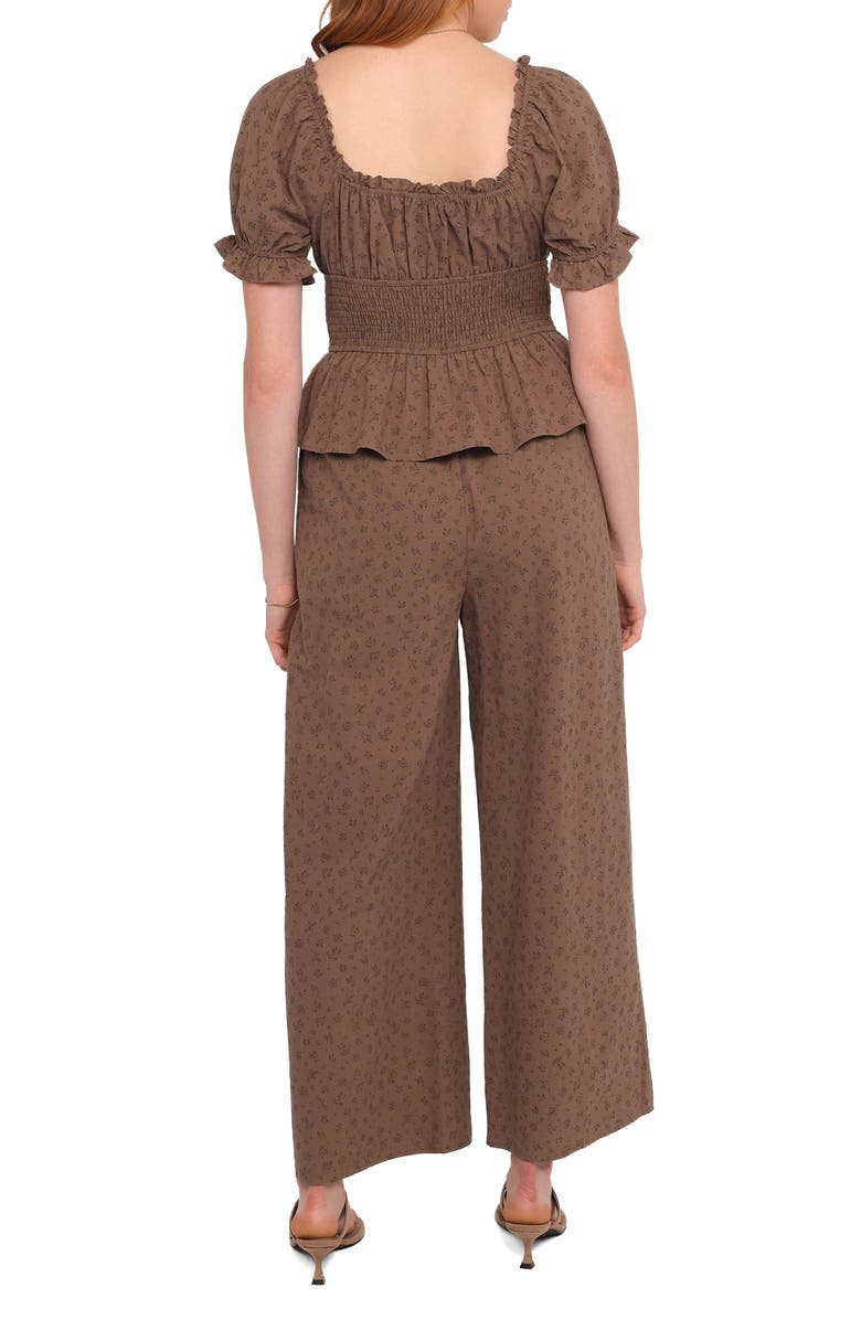 Petal & Pup Bridget Floral Cotton Jumpsuit, Alternate, color, Taupe Purple Floral