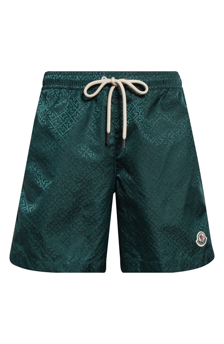Moncler Boxer Mare Swim Trunks, Alternate, color, Green