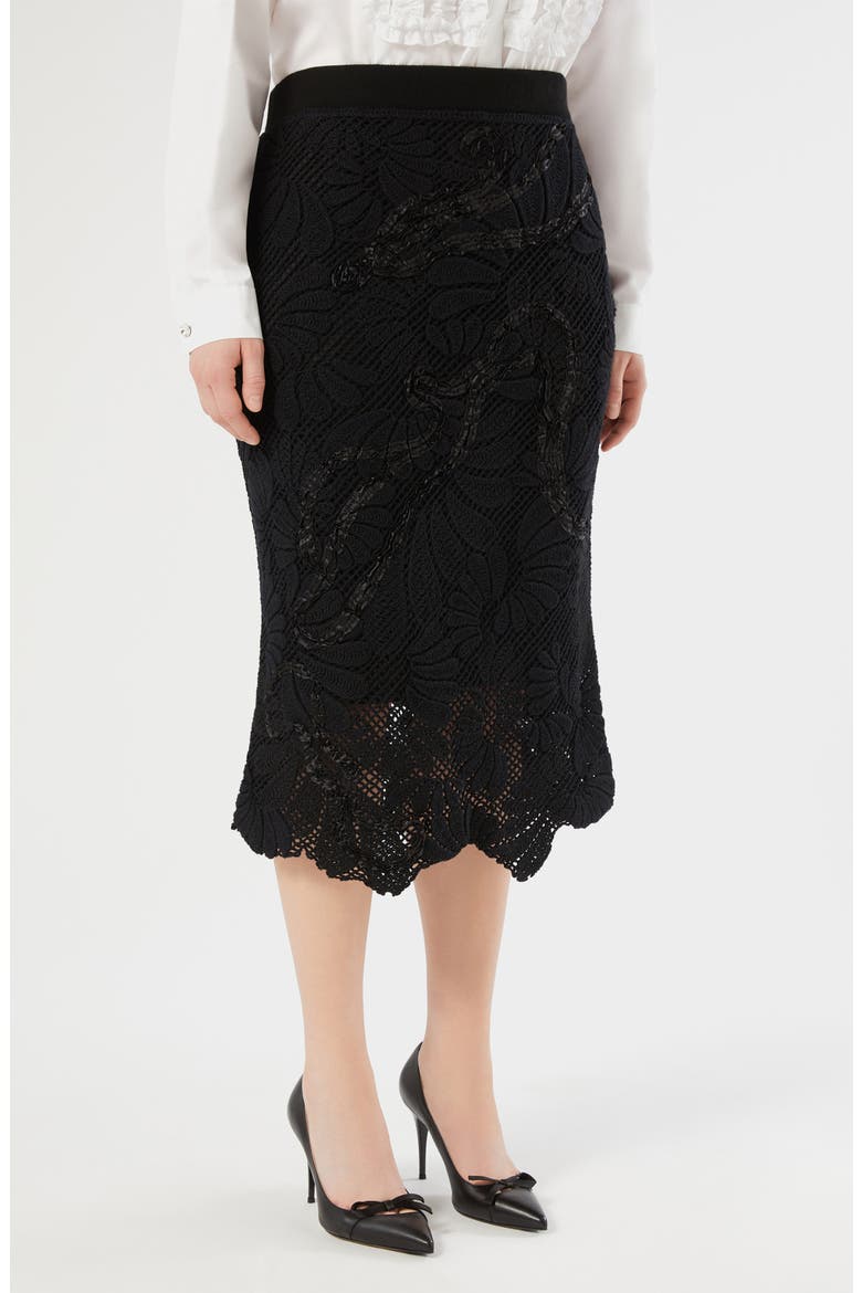 Campale Knit Midi Skirt, Main, color, BLACK