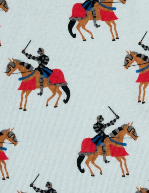 Leveret Kids Cotton Two-piece Printed Pajamas, Animals & Characters In Blue