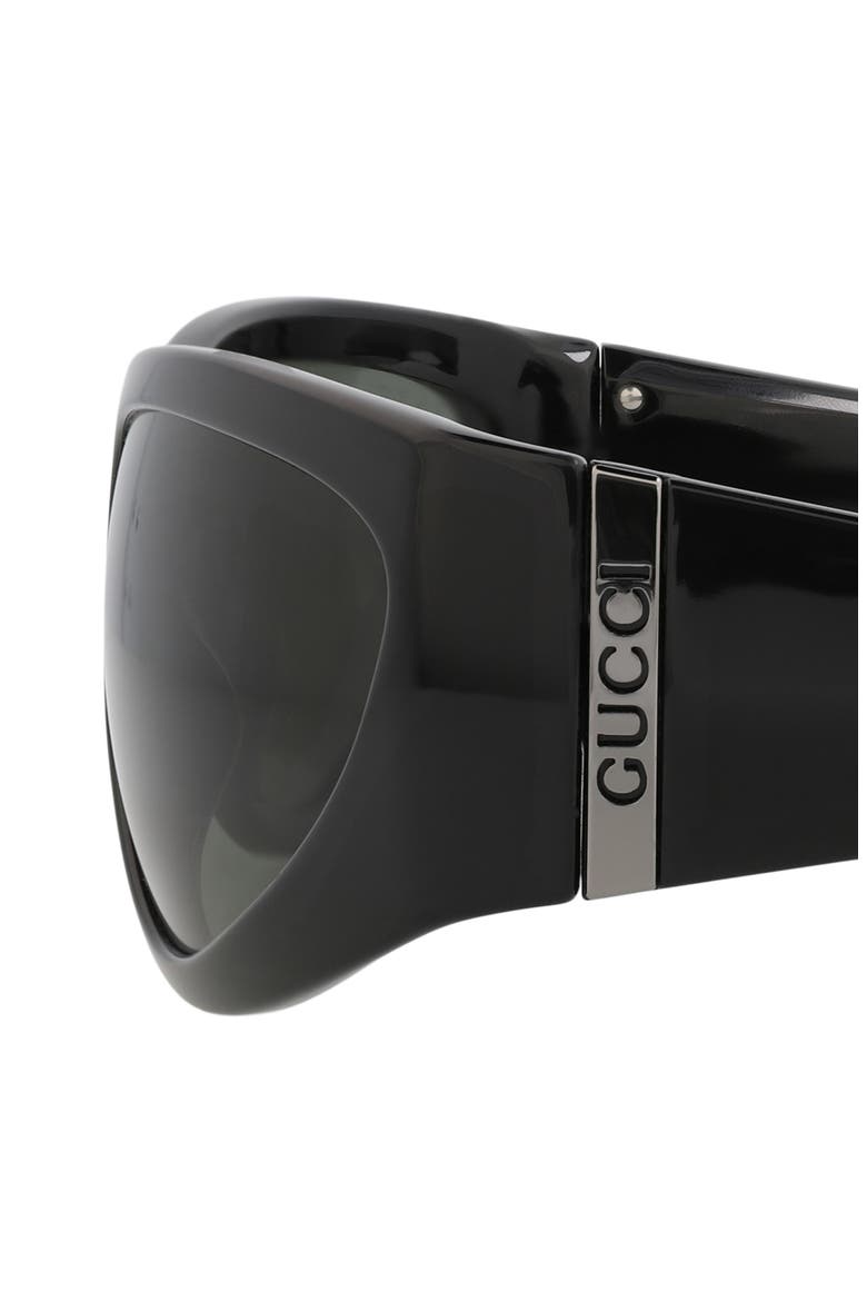 63mm Wrap Sunglasses, Alternate, color, BLACK BLACK GREY