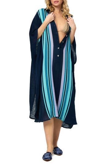 Shop Saachi Collar Kaftan Shirtdress