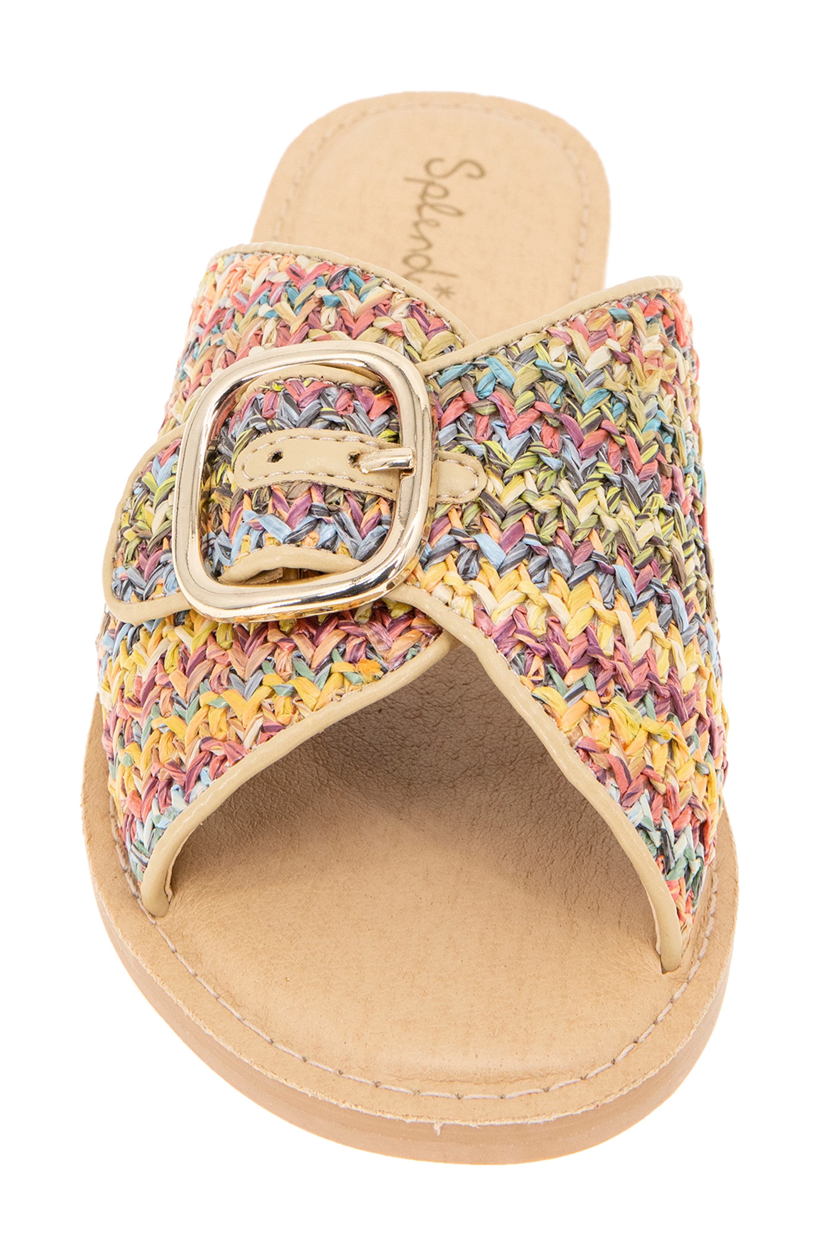 Sandy Raffia Slide Sandal, Alternate, color, MULTI RAFFIA