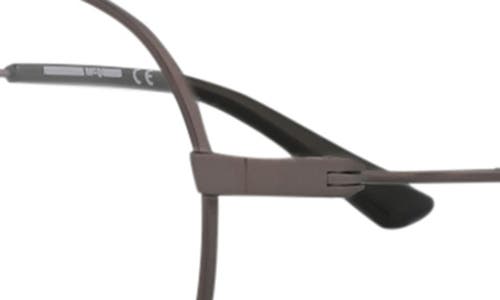 Alexander Mcqueen Mcqueen 52mm Round Optical Frames In Ruthenium Transparent