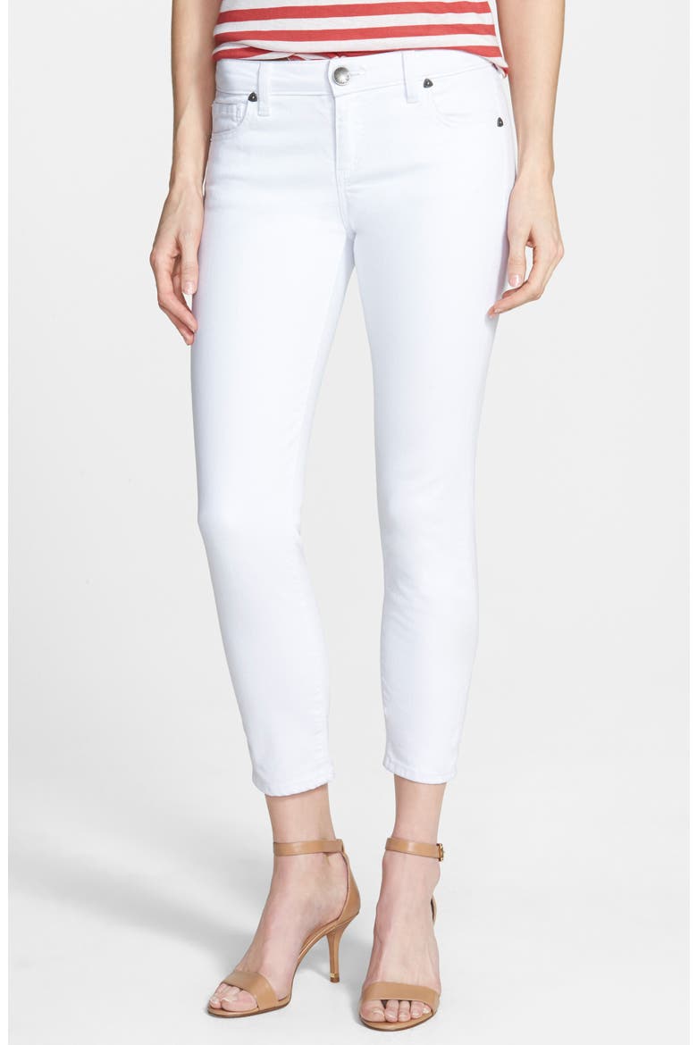 Crop Skinny Jeans, Alternate, color, WHITE