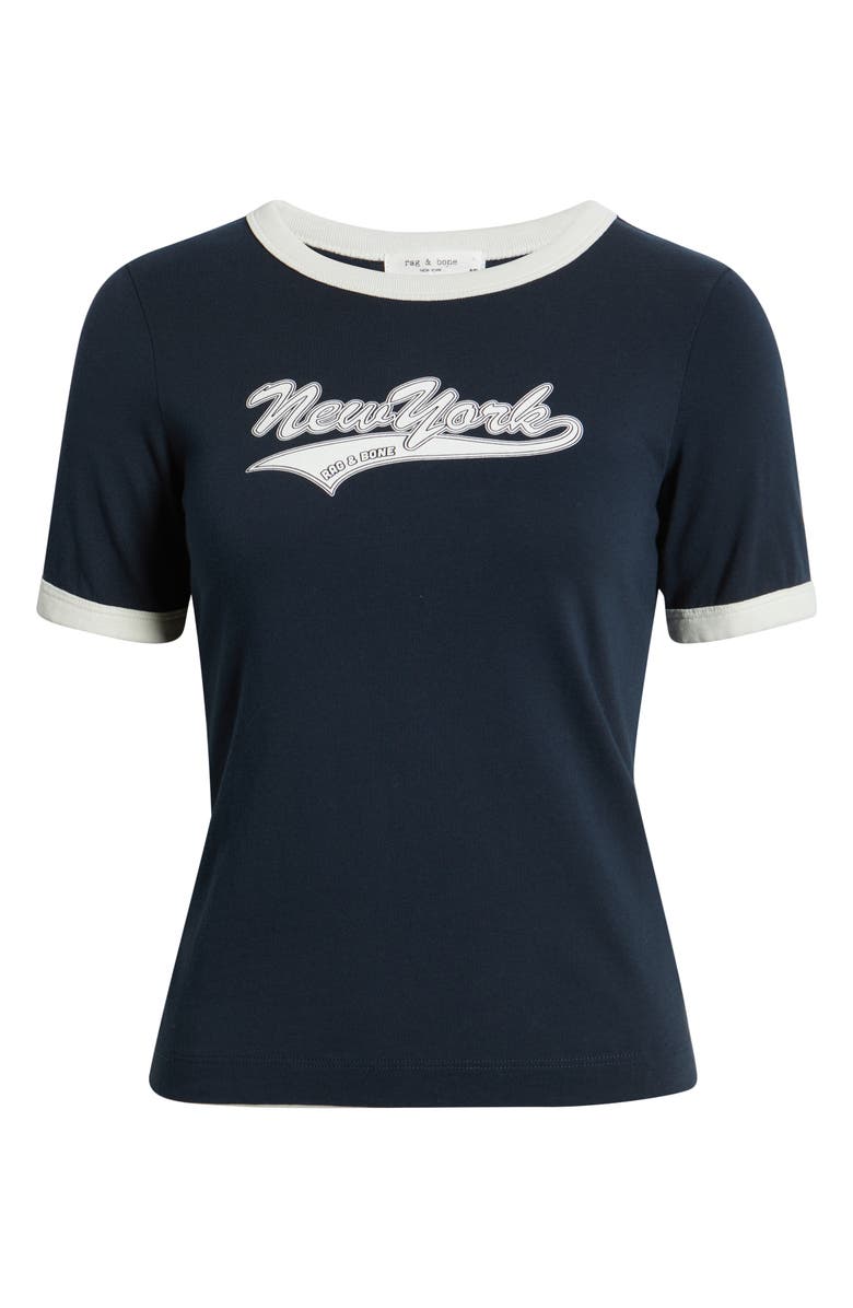 rag & bone New York Cotton Graphic Ringer T-Shirt, Alternate, color, Sail Blue