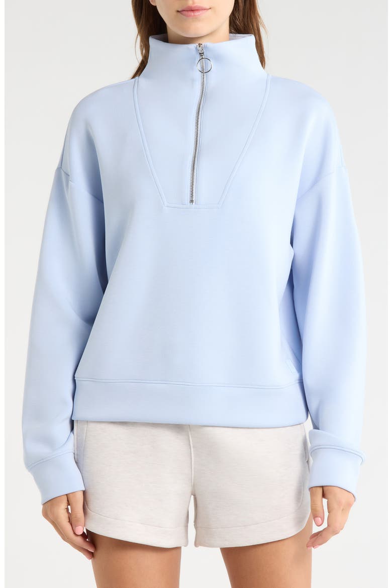 Dream Weave Quarter Zip Sweatshirt, Alternate, color, BLUE MIST
