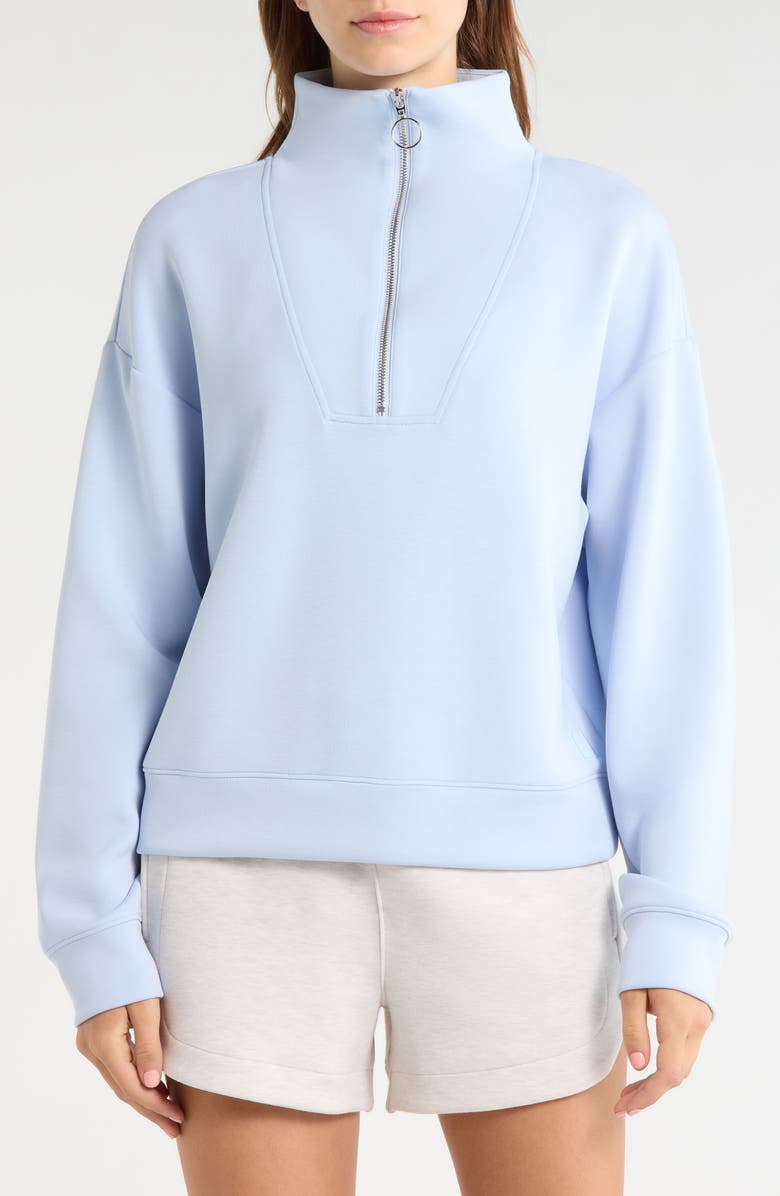 MPG Dream Weave Quarter Zip Sweatshirt, Alternate, color, Blue Mist