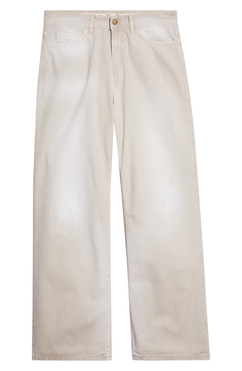 STOCKHOLM SURFBOARD CLUB Ralf Distressed Bootcut Pants, Main, color, Beige